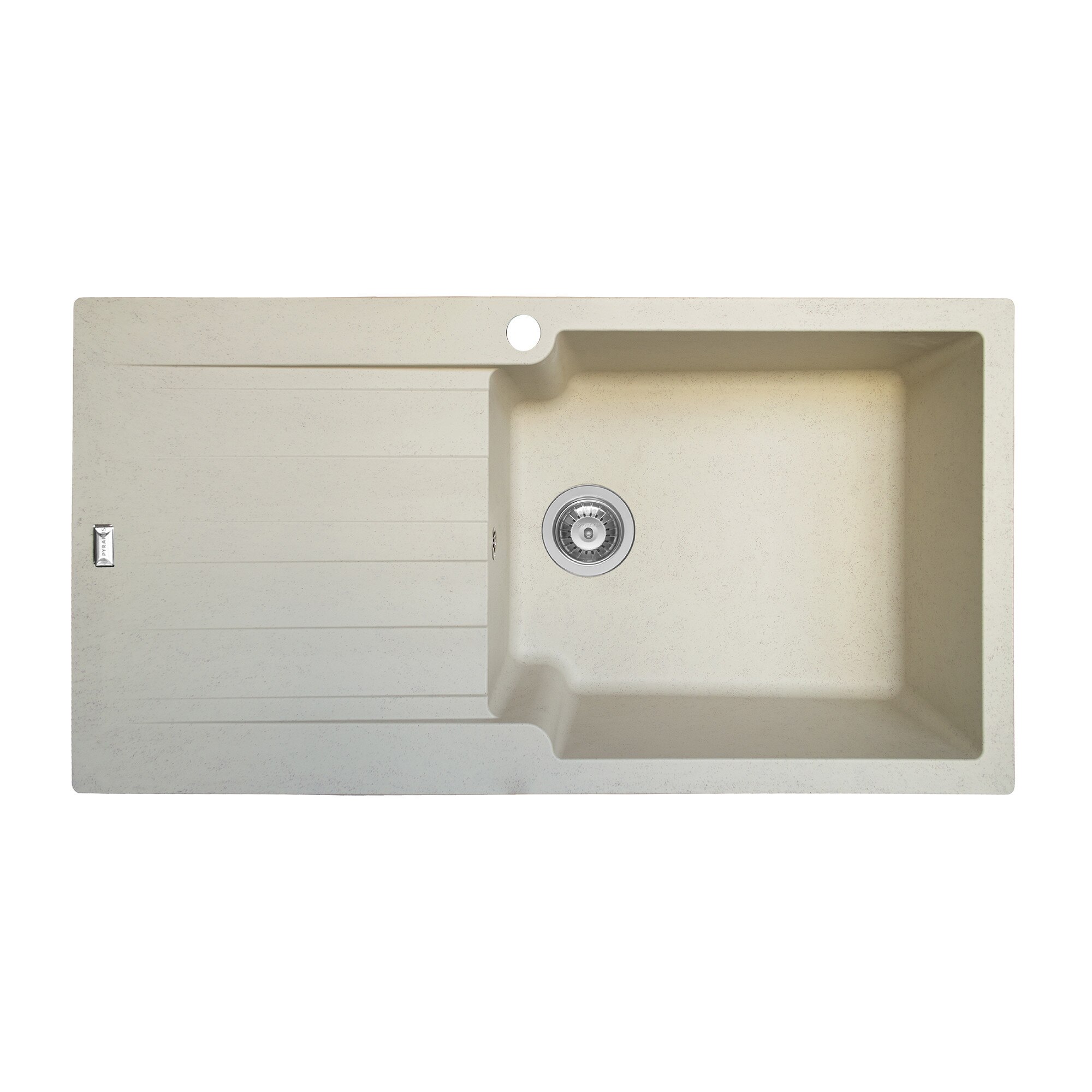 Chiuveta Pyramis SIERRA DUROTHEK, 1000x500mm, adancime 210mm, cuva dreapta, montare pe blat, soft compozit bej