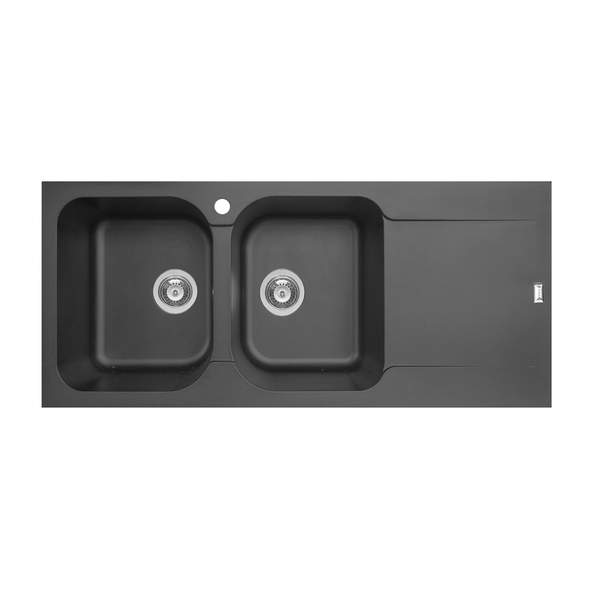 Chiuveta Pyramis Level ARTITHEK, 1160x500mm, adancime 200mm, cuve stanga, montare pe blat, soft compozit negru