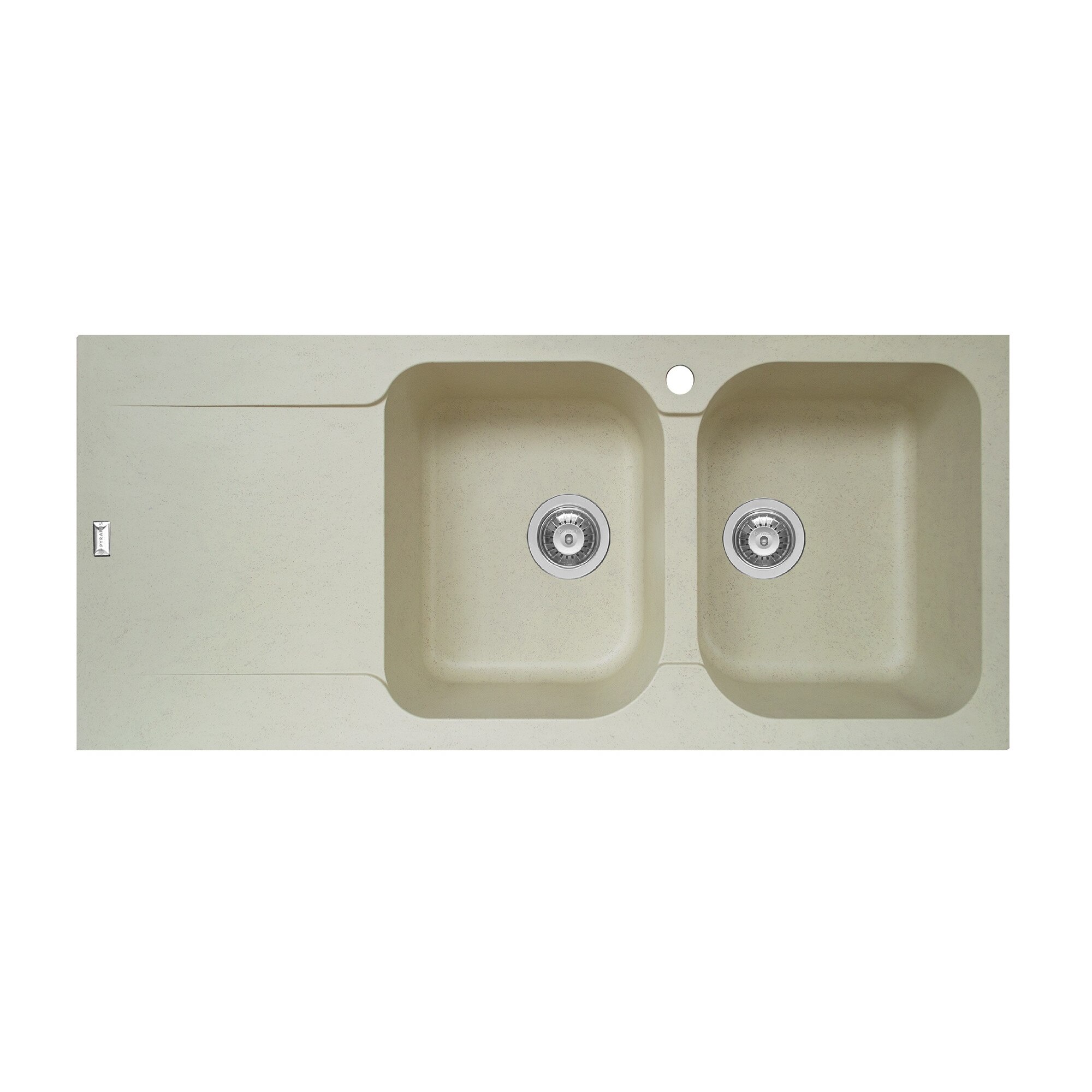 Chiuveta Pyramis Level DUROTHEK, 1160x500mm, adancime 200mm, cuve dreapta, montare pe blat, soft compozit bej