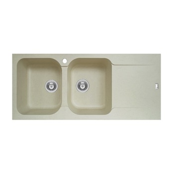 Chiuveta Pyramis Level DUROTHEK, 1160x500mm, adancime 200mm, cuve stanga, montare pe blat, soft compozit bej Chiuveta Pyramis Level DUROTHEK, 1160x500mm, adancime 200mm, cuve stanga, montare pe blat, soft compozit bej