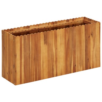 Jardiniera de gradina, vidaXL, Lemn masiv acacia, 100 x 30 x 50 cm, Maro Jardiniera de gradina, vidaXL, Lemn masiv acacia, 100 x 30 x 50 cm, Maro