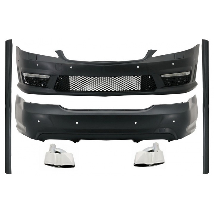 Body kit Mercedes W221 S-osztály modellekhez, AMG Dizájn, küszöb spoiler, lökhárító, kipufogóvégekKompatibilis:Mercedes-Benz S-osztály W221 2005-2009 csak facelift hűtőráccsalMercedes-Benz