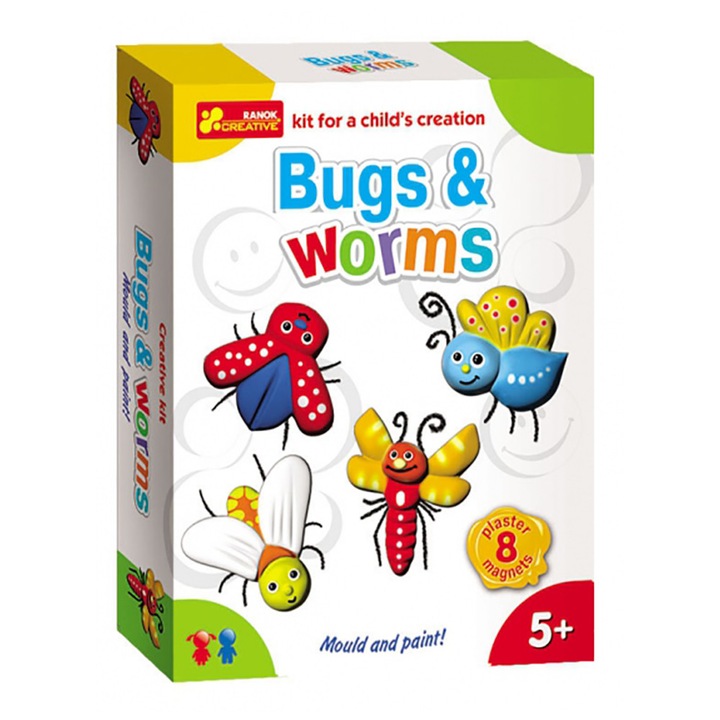 Set creativ pentru confectionarea de magneti ceramici - Gandaci si viermi 4008