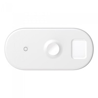 Incarcator Wireless Qi, Baseus Smart 3in1, Smartphones, Apple Watch si AirPods, Alb