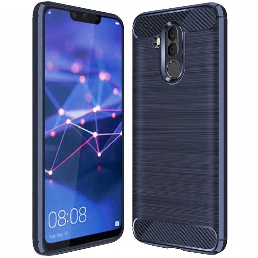 Husa Carbon Design Forcell pentru Huawei Mate 20 lite ,Blue Navy