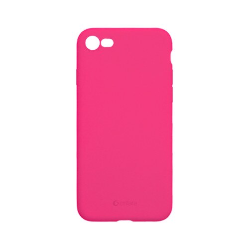 Husa Protectie Spate Cellara Din Silicon Colectia Slim Pentru iPhone 7/8 - Fluorescent Roz