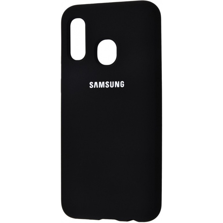 Husa protectie spate silicon soft, pentru Samsung Galaxy A40, bumper ultraslim, Gri, BBL1191
