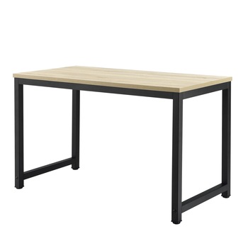 Birou Herning, en.casa, 75 x 120 x 60 cm, otel sinterizat/ PAL melaminat, negru/ culoarea stejarului Birou Herning, en.casa, 75 x 120 x 60 cm, otel sinterizat/ PAL melaminat, negru/ culoarea stejarului