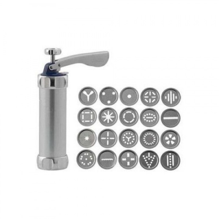 Комплект Ръчна машина за сладки и бисквити с включени 20 формички