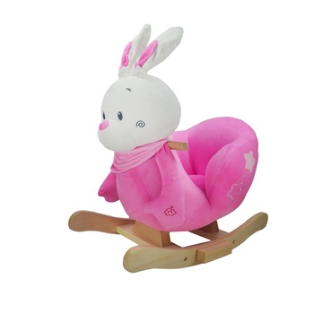 Balansoar Iepuras pentru bebelusi PlayTo 26716, Roz Balansoar Iepuras pentru bebelusi PlayTo 26716, Roz