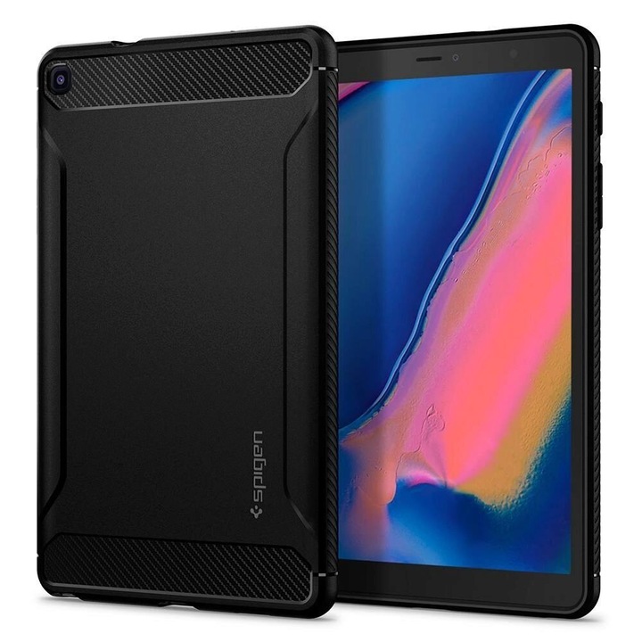 Spigen Rugged Armor ütésálló tok Samsung Galaxy Tab A 8.0 "S-Pen 2019 (P200 & P205) készülékhez, fekete