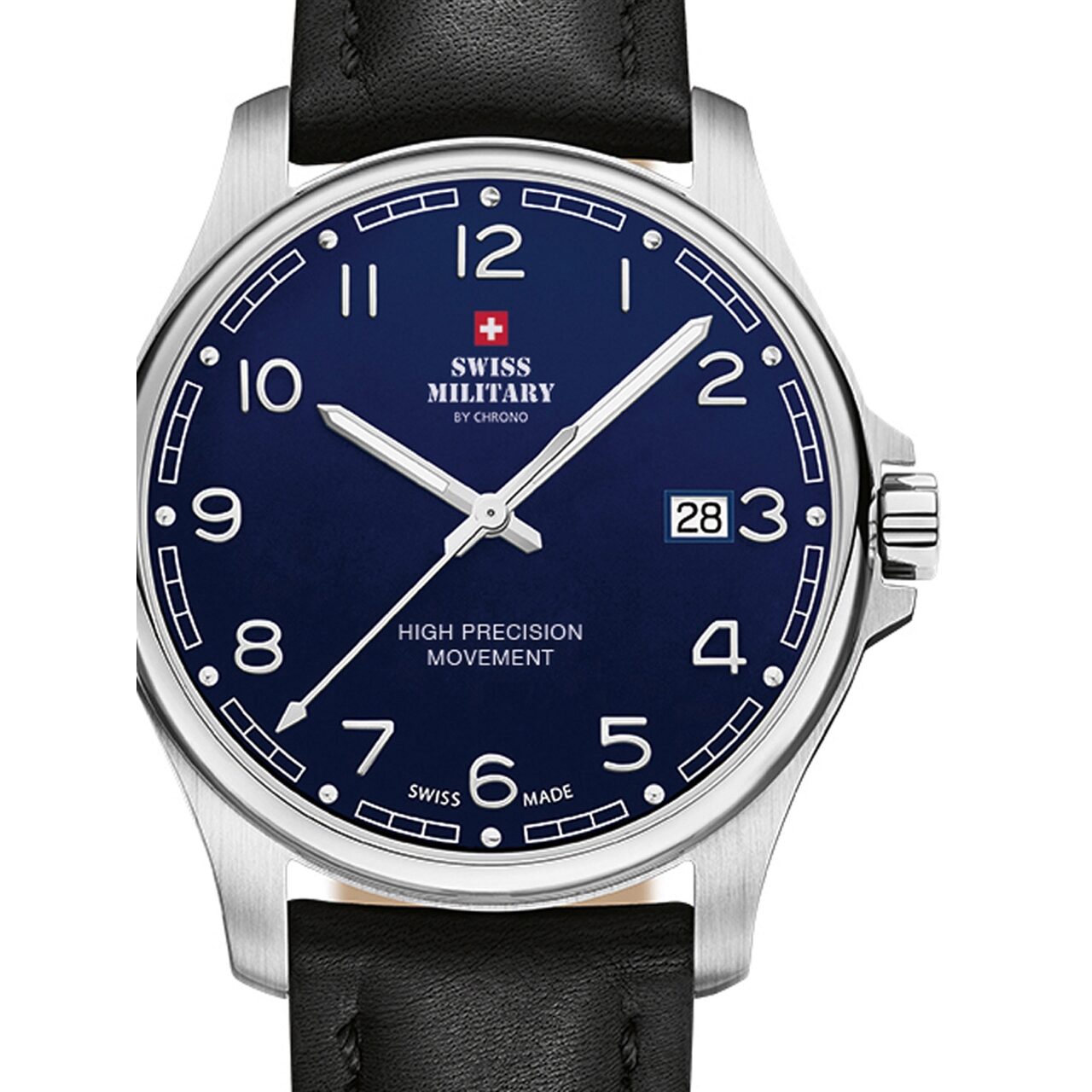 Ceas unisex Swiss Military SM30200.26, 39mm, 5ATM, Argintiu