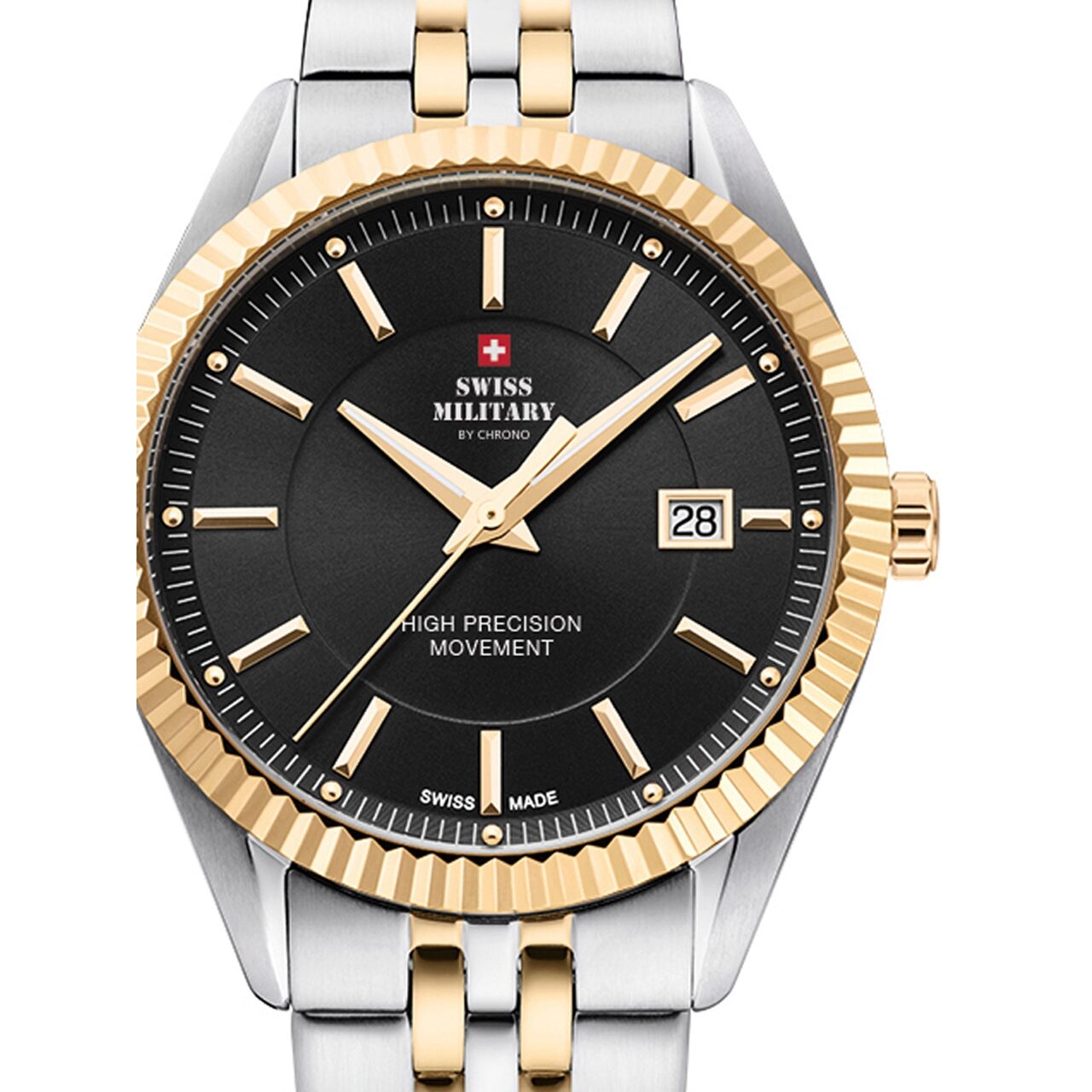 Ceas barbatesc Swiss Military SM34065.04, 40mm, 5ATM, Argintiu