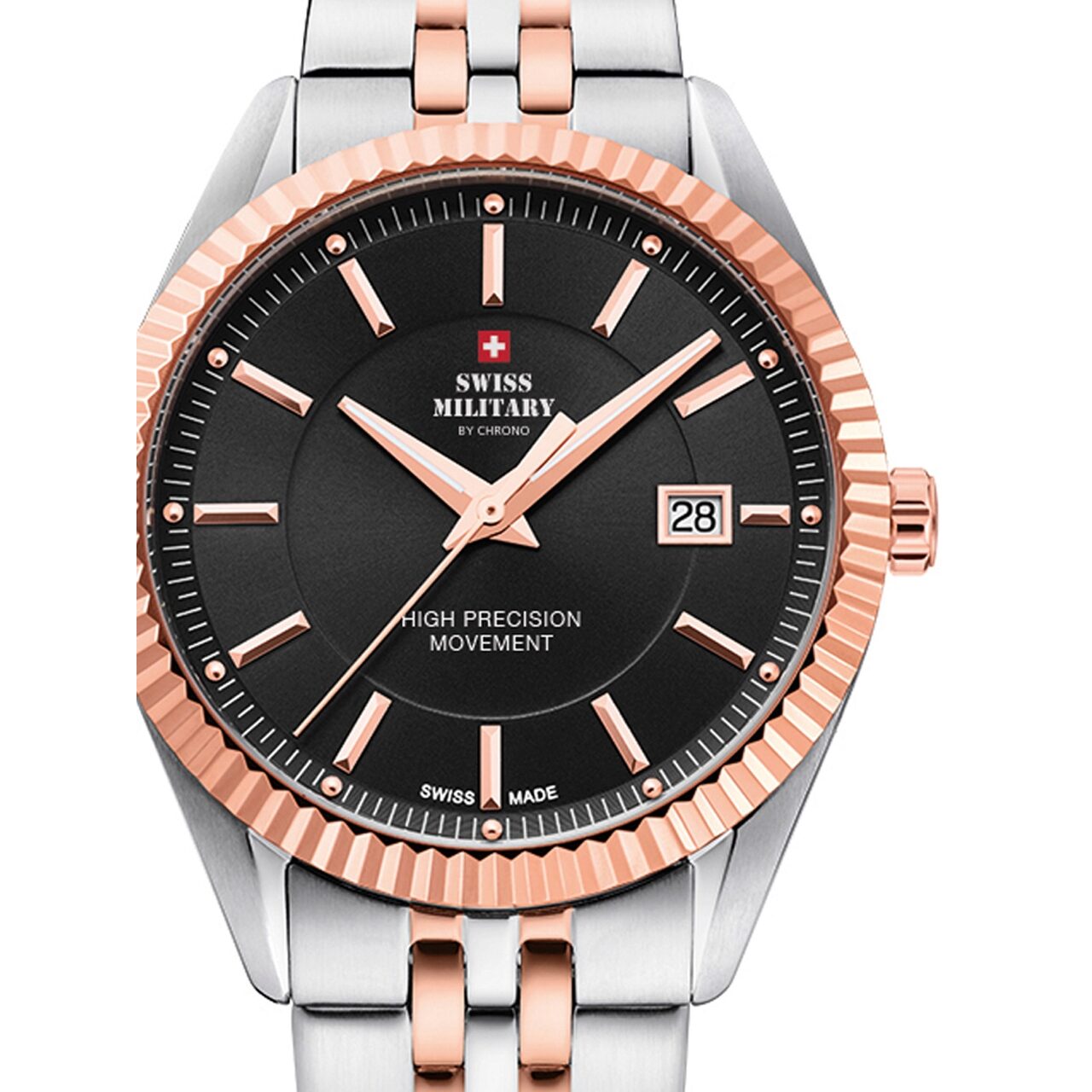 Ceas barbatesc Swiss Military SM34065.06, 40mm, 5ATM, Argintiu