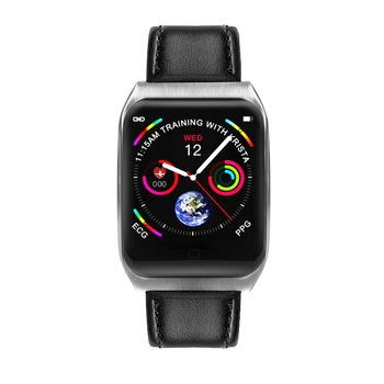 Ceas Smartwatch E58 Full Color OLED display, Functie EKG, Notificari Apeluri/SMS, rezistenta la apa IP68, Monitorizare puls si bataile inimii, moduri sport, Curea de piele neagra Ceas Smartwatch E58 Full Color OLED display, Functie EKG, Notificari Apeluri/SMS, rezistenta la apa IP68, Monitorizare puls si bataile inimii, moduri sport, Curea de piele neagra