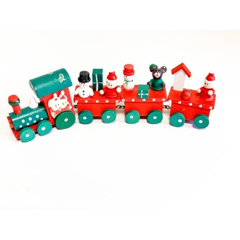 Figurina decorativa caravana lui Mos Craciun Figurina decorativa caravana lui Mos Craciun