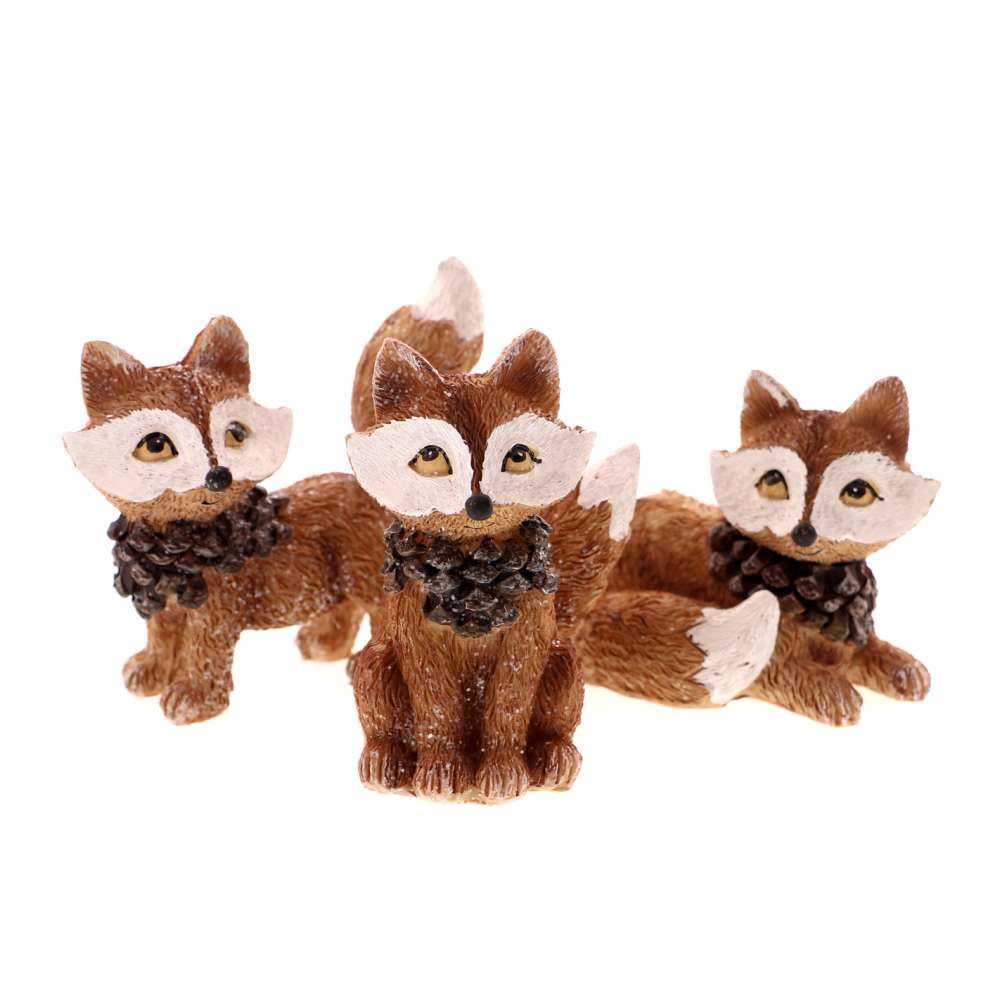 Figurina vulpe maro 9 cm