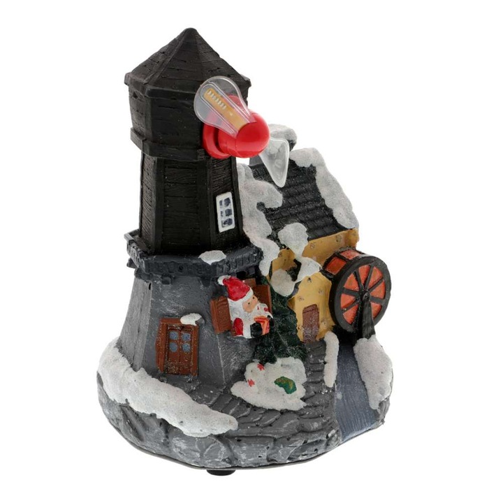 Scena de craciun moara cu leduri 22 cm