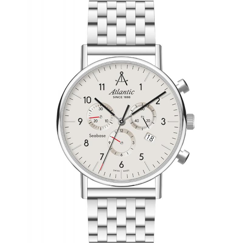 Ceas barbatesc Atlantic 60457.41.95 Quartz Argintiu