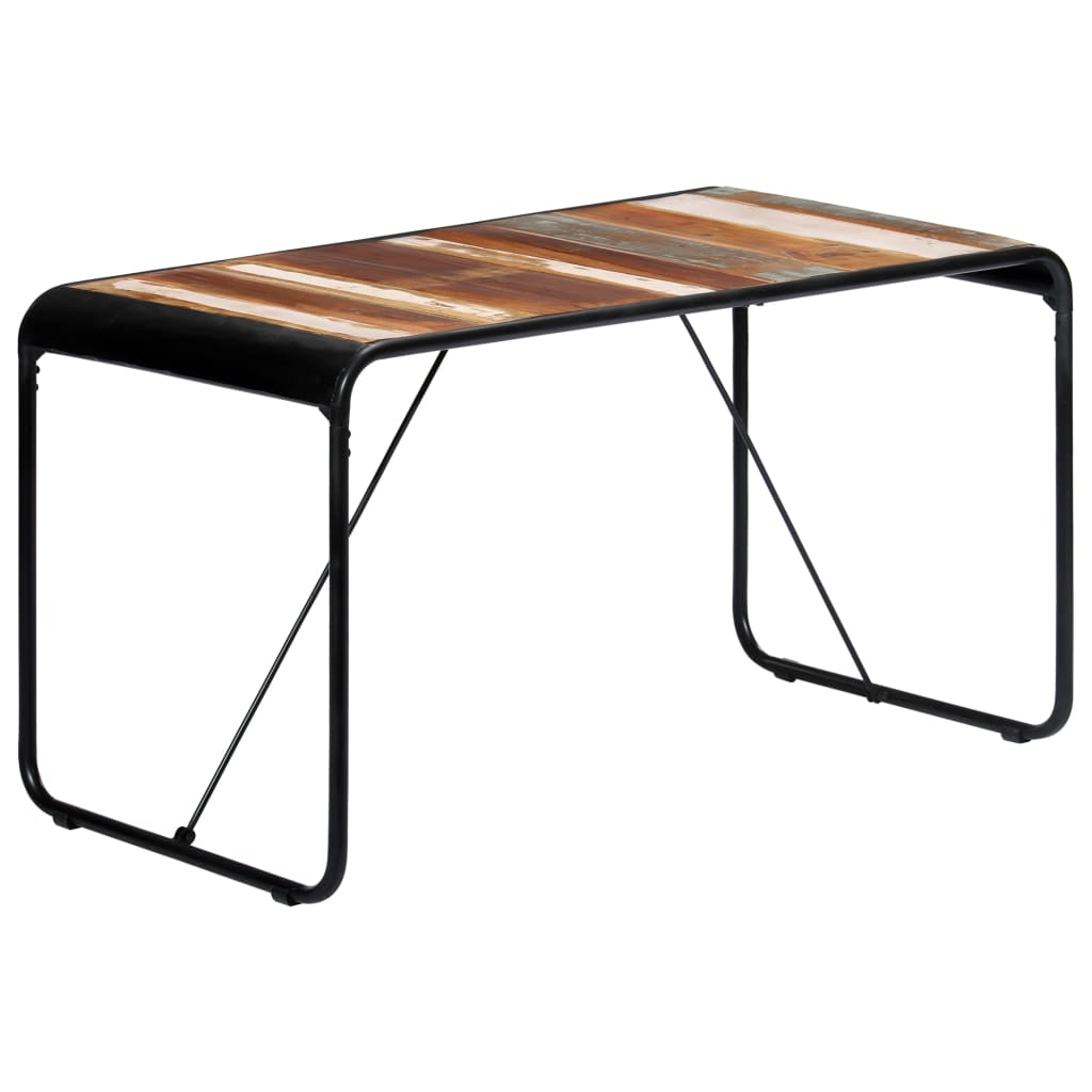 Masa de bucatarie, vidaXL, 140 x 70 x 76 cm, Multicolor, Lemn reciclat