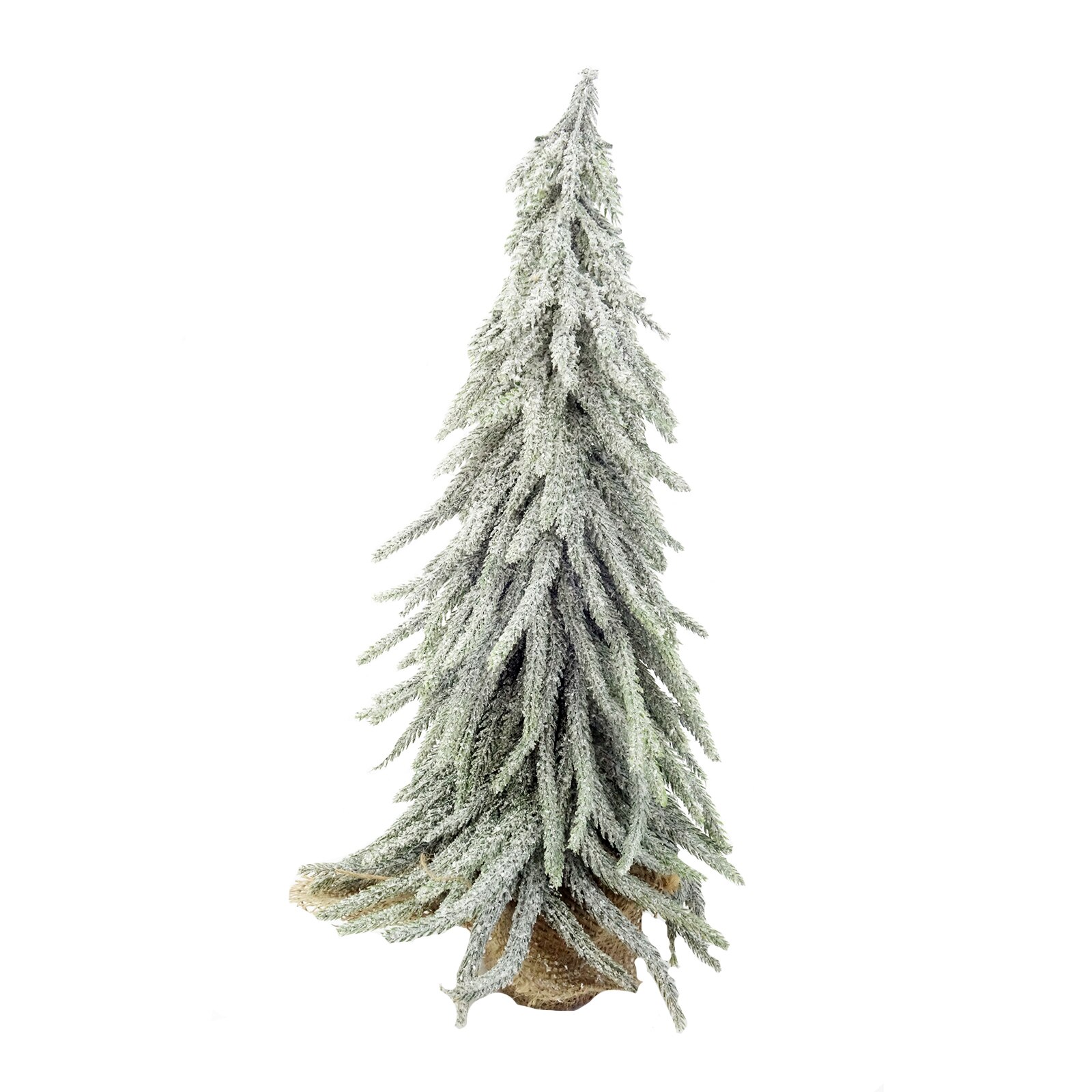 Brad artificial nins de 40 cm, verde cu alb