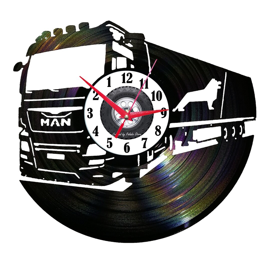 Ceas disc vinil sens invers Tir Man