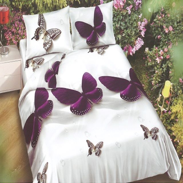 Set lenjerie de pat dublu, bumbac satinat, 6 piese, Casa de Vis, R60-219