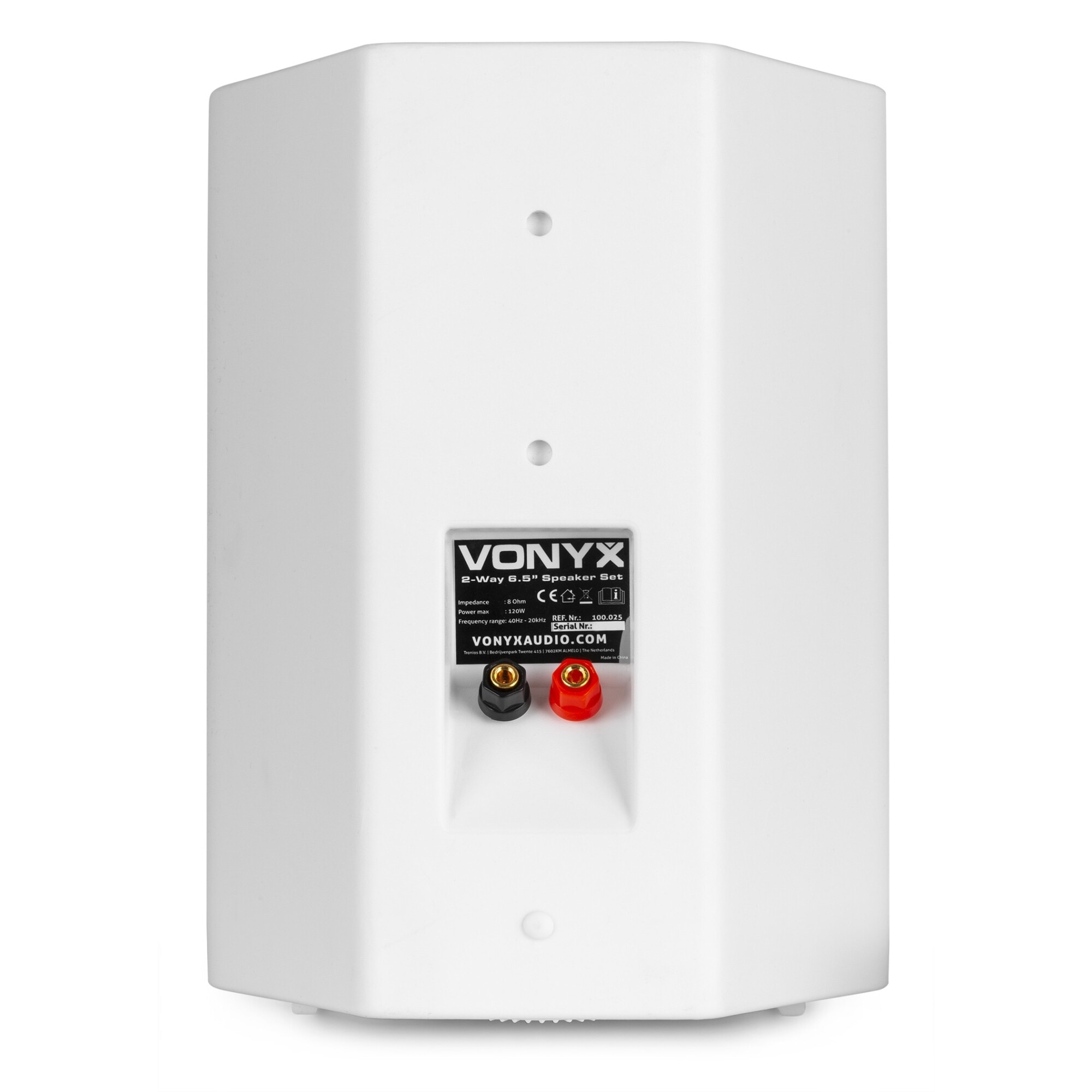 Set de 2 boxe pasive, 60W RMS, 6.5", alb, Vonyx ODS65W