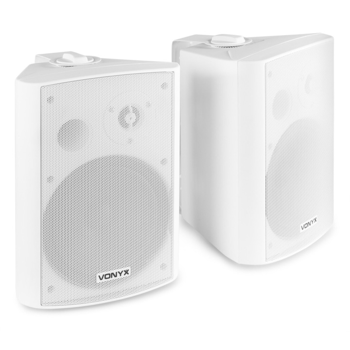 Set de 2 boxe pasive, 60W RMS, 6.5", alb, Vonyx ODS65W