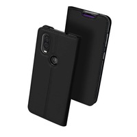 Husa Carte Dux Ducis Anti Amprenta pentru Motorola One Vision, Negru