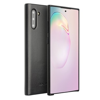 Husa slim din piele de vitel, tip back cover, Samsung Galaxy Note 10 - Qialino, culoare Negru Husa slim din piele de vitel, tip back cover, Samsung Galaxy Note 10 - Qialino, culoare Negru