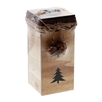 Decoratiune suport lumanare lemn 7,5 cm Decoratiune suport lumanare lemn 7,5 cm