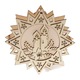 Decoratiune Craciun ornament lemn cu led