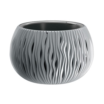 Ghiveci pentru flori Sandy D 29 x 19 cm, 3.9 l, Gri Ghiveci pentru flori Sandy D 29 x 19 cm, 3.9 l, Gri