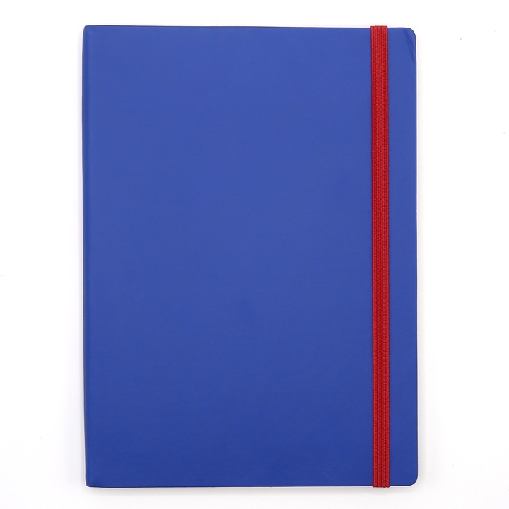 Agenda cu elastic A5 Velvet albastra 11620650