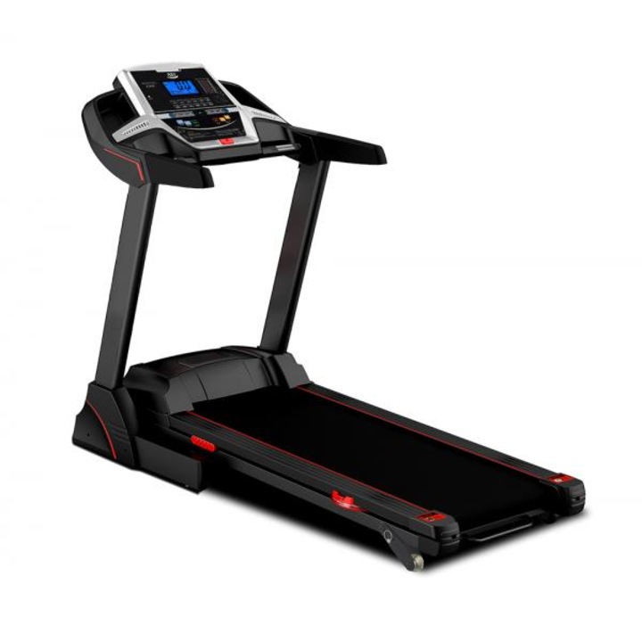 Електрическа бягаща пътека FitTronic D100, Мотор 1.75 HP, Bluetooth, Kinomap, Zwift, Newrunway, 6-точкова демпферна система, пружини, сгъваема с цилиндър, mp3 и USB вход за музика