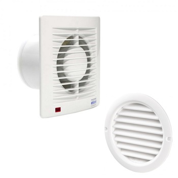 Pachet Promo: Ventilator baie ELICENT E-style 120 + Grila circulara de exterior incastrata pentru racorduri cu diametrul D=120mm Pachet Promo: Ventilator baie ELICENT E-style 120 + Grila circulara de exterior incastrata pentru racorduri cu diametrul D=120mm