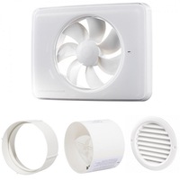 pachet promo ventilator baie fresh intellivent 20 alb  clapeta antiretur d125mm  conector d125mm  grila circulara de exterior incastrata d125mm fabricatie suedia imagen 17_0_
0