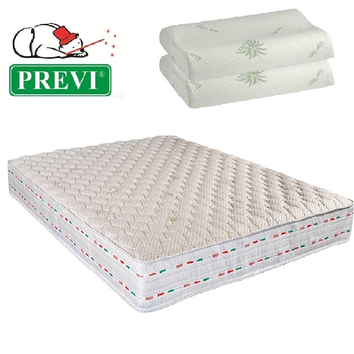 Saltea Memory Foam Previ, 140 x 200 cm + 2 Perne Cervicale Memory Foam