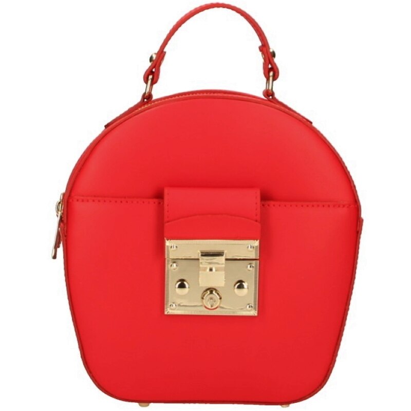 Geanta Doris din piele naturala pentru femei, rosu