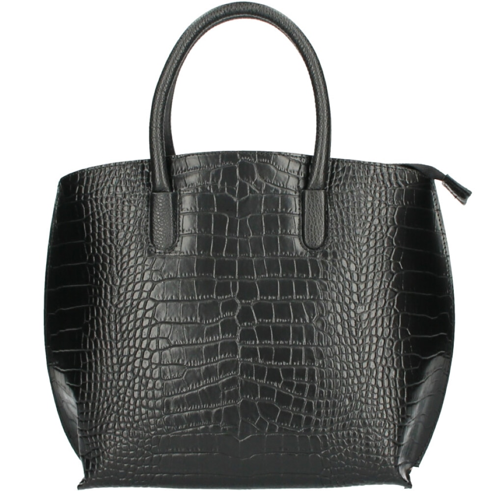 Geanta Rufa din piele naturala pentru femei, negru