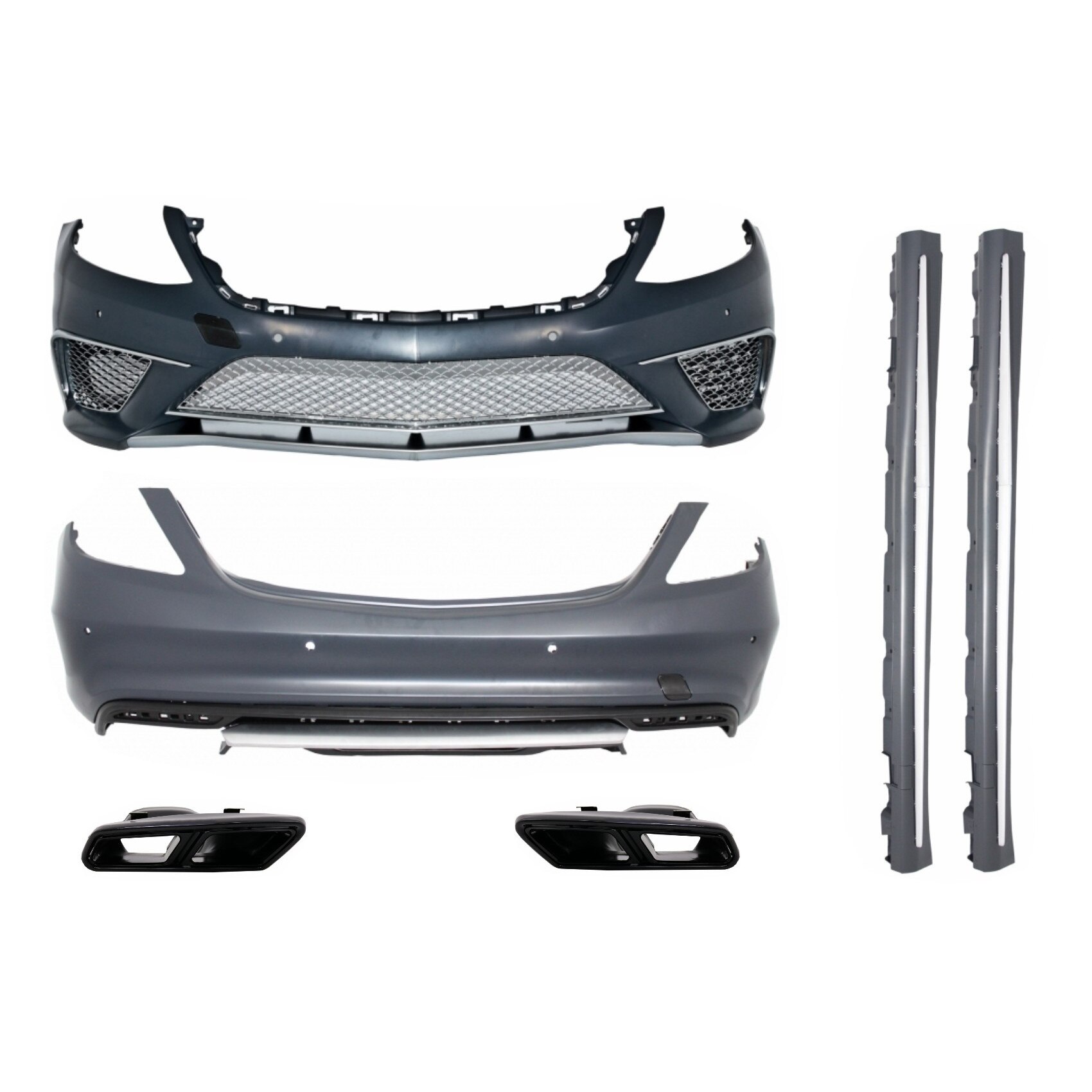 Pachet Exterior compatibil cu S-Class W222 2013+ S65 cu Ornamente Tobe A-Design