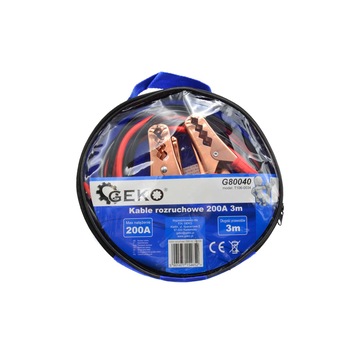 Cabluri de pornire 200A 3m, Geko G80040 Cabluri de pornire 200A 3m, Geko G80040