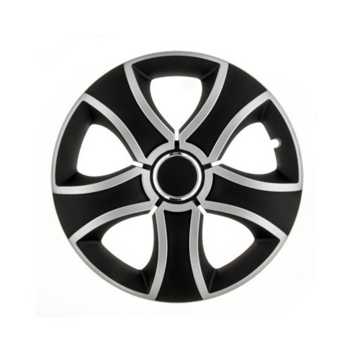 4db kerékburkolat készlet, ezüst/fekete, 13 colos, BIS II