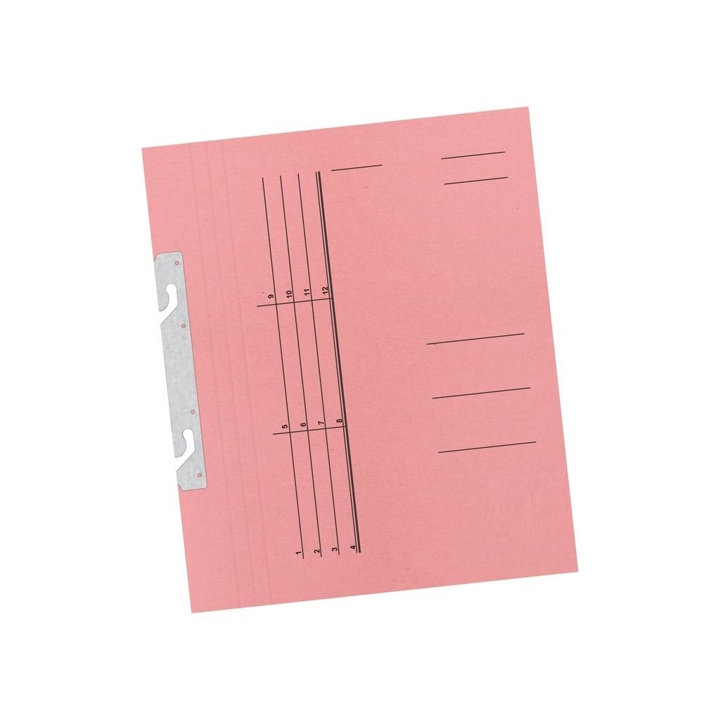 Dosar A4 Incopciat 1/1 din Carton cu Gheara, 30 Buc/Set, Roz Deschis