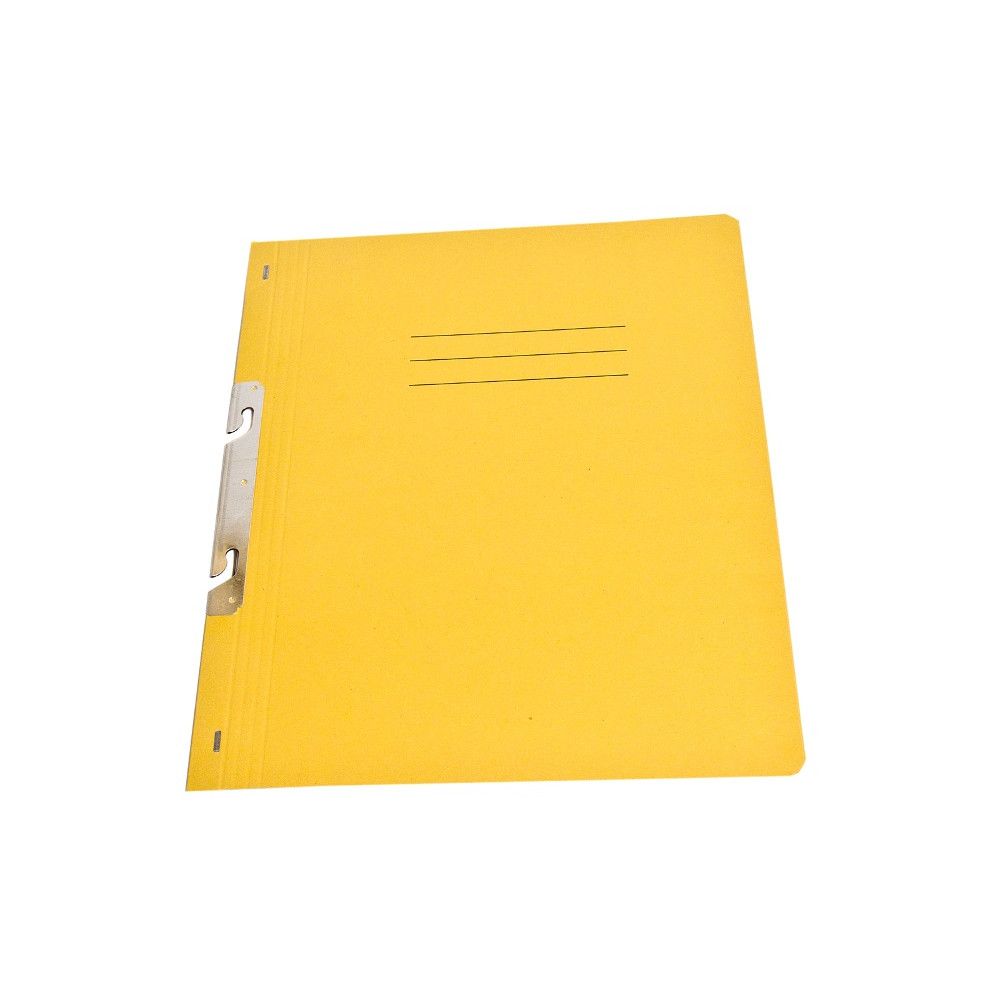 Dosar A4 Incopciat 1/2 din Carton cu Gheara, 30 Buc/Set, Galben deschis