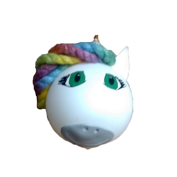 Glob Brad Unicorn, produs realizat manual, sticla 8 cm