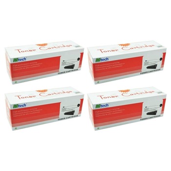 Pachet cartus toner Retech CE505A (05A) negru x4 compatibil HP 9200 pagini Pachet cartus toner Retech CE505A (05A) negru x4 compatibil HP 9200 pagini
