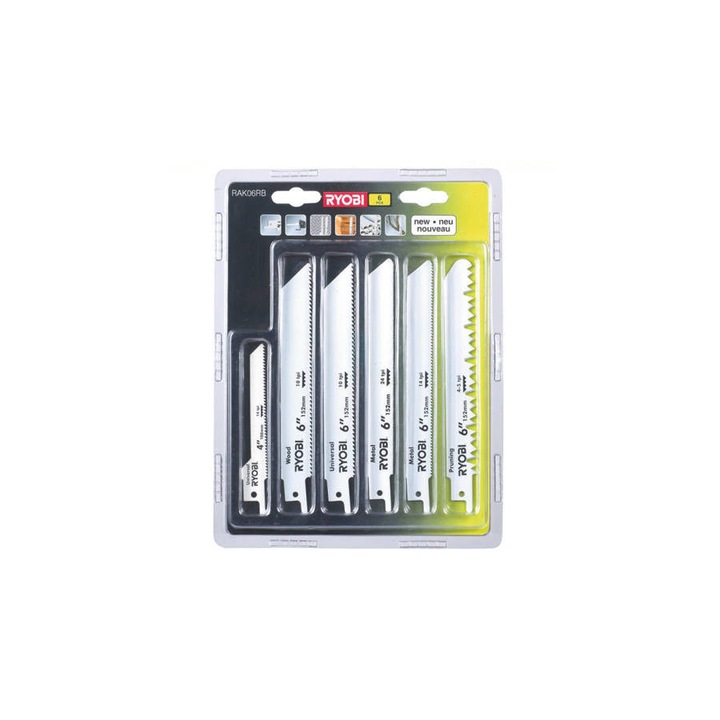 Ryobi RAK06RB 6 darabos szablyafűrészlap (5132002547)