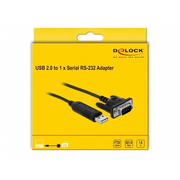 USB - RS232 DB9 Адаптер Delock 66282